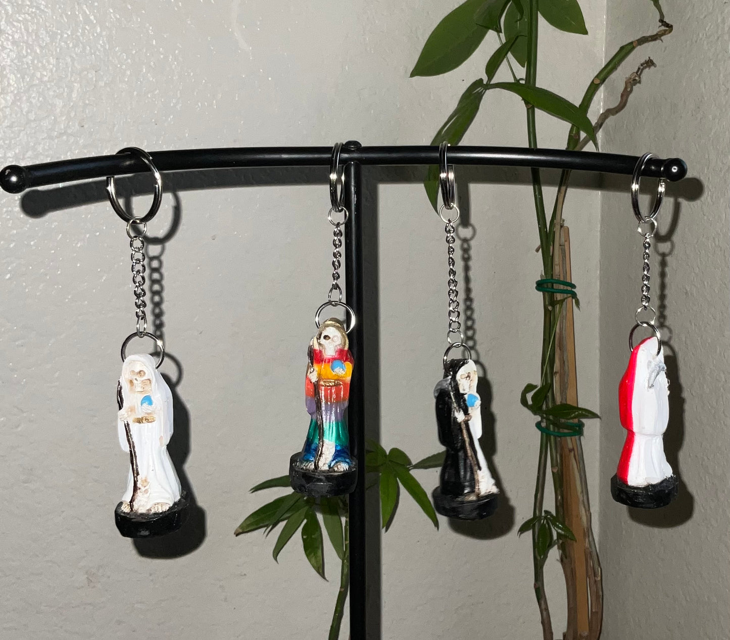 Hand Made Santa Muerte keychains