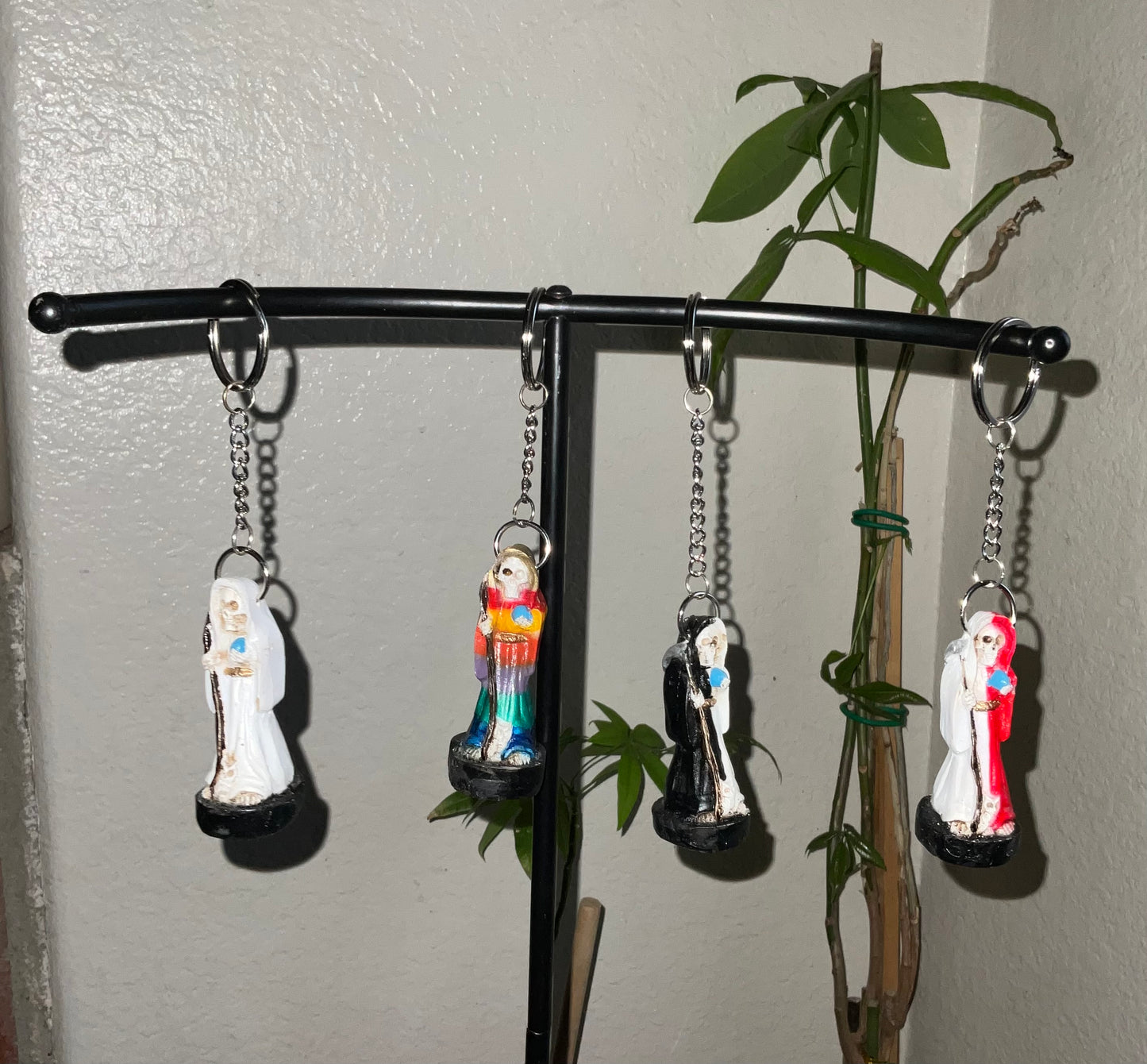 Hand Made Santa Muerte keychains