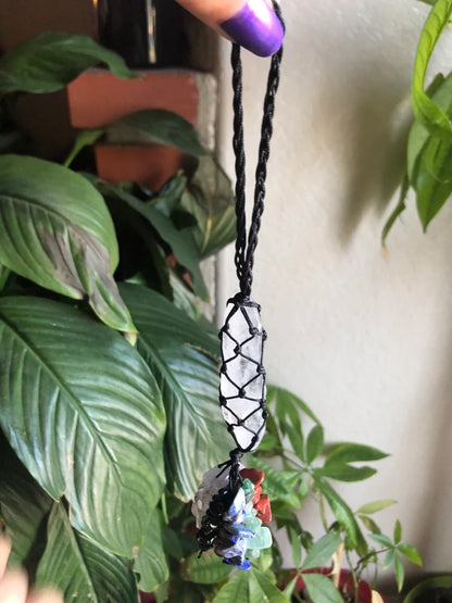 Free Form Selenite Healing Crystal Hanging Ornament